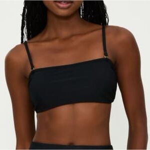 $98 NWOT Beach Riot “Kelsey” Bikini Top in Black Sz Small